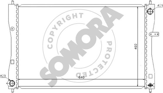 Somora 342040 - Радіатор, охолодження двигуна autocars.com.ua