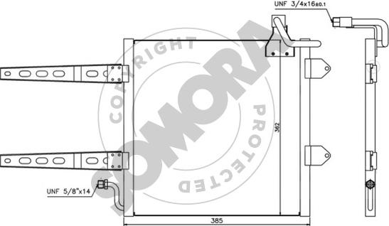 Somora 350060 - Конденсатор, кондиціонер autocars.com.ua