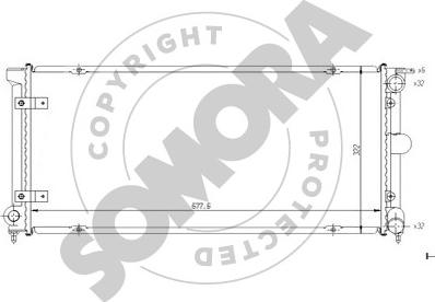 Somora 350543 - Радіатор, охолодження двигуна autocars.com.ua