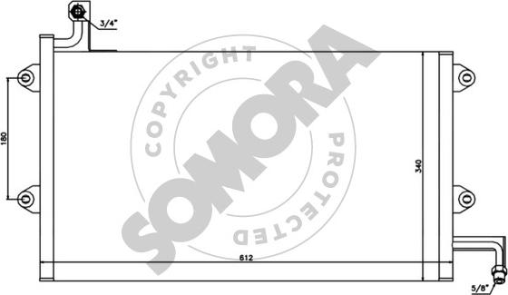 Somora 350860 - Конденсатор, кондиціонер autocars.com.ua