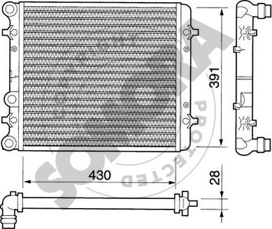 Somora 350940 - Радиатор, охлаждение двигателя autodnr.net