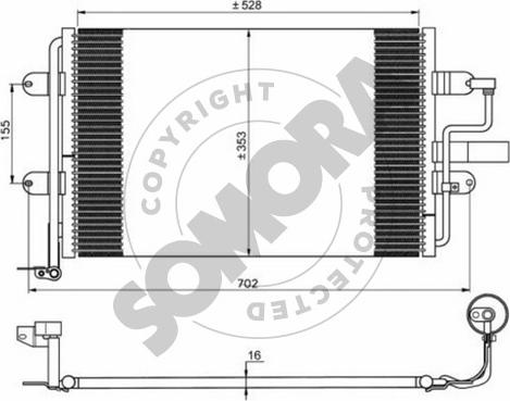 Somora 350960B - Конденсатор кондиционера autodnr.net