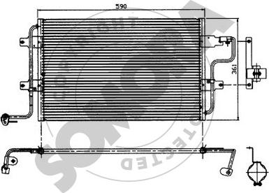 Somora 350960 - Конденсатор, кондиціонер autocars.com.ua