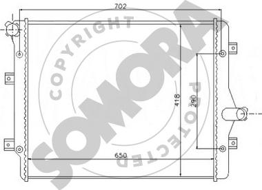 Somora 351040C - Радіатор, охолодження двигуна autocars.com.ua