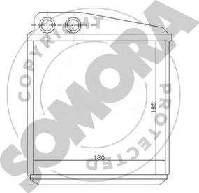 Somora 351050 - Теплообменник, отопление салона autodnr.net