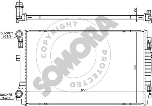 Somora 351240B - Радіатор, охолодження двигуна autocars.com.ua
