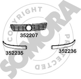 Somora 352207 - Решітка радіатора autocars.com.ua