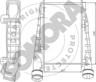 Somora 352345 - Интеркулер, теплообменник турбины autodnr.net