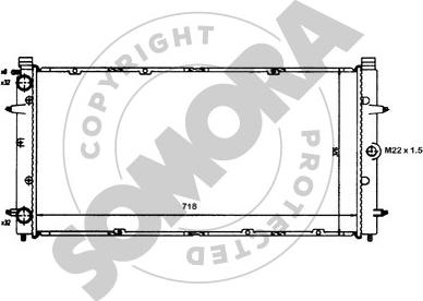 Somora 354040 - Радіатор, охолодження двигуна autocars.com.ua