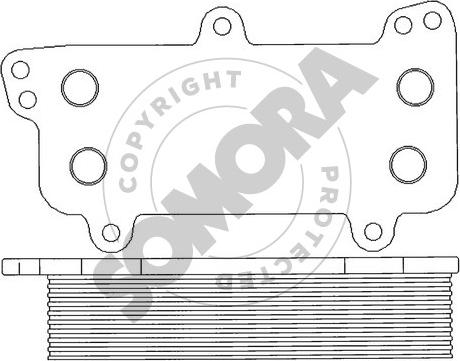 Somora 354165 - Масляний радіатор, рухове масло autocars.com.ua