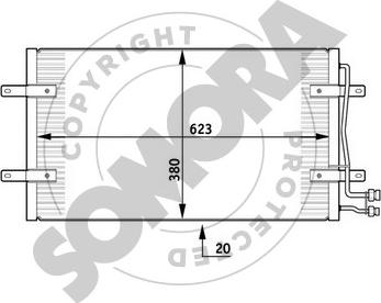 Somora 354660 - Конденсатор, кондиціонер autocars.com.ua