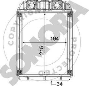 Somora 358550 - Теплообмінник, опалення салону autocars.com.ua