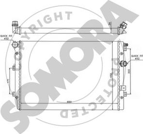 Somora 359040 - Радіатор, охолодження двигуна autocars.com.ua