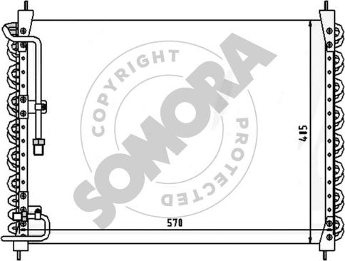 Somora 362060 - Конденсатор, кондиціонер autocars.com.ua