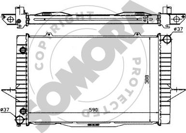 Somora 363041 - Радіатор, охолодження двигуна autocars.com.ua