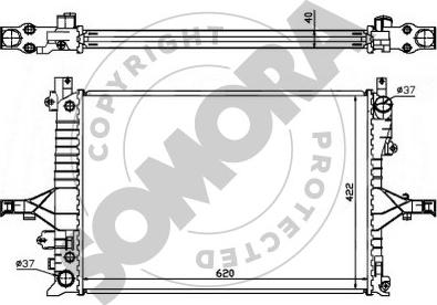 Somora 363340A - Радіатор, охолодження двигуна autocars.com.ua