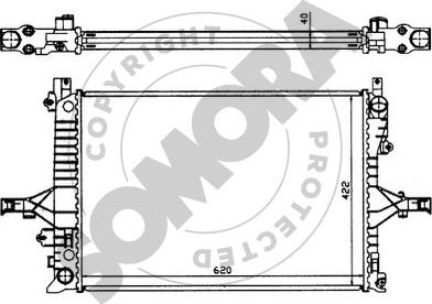 Somora 363340 - Радіатор, охолодження двигуна autocars.com.ua