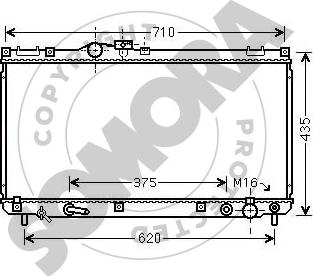 Somora 371040A - Радіатор, охолодження двигуна autocars.com.ua