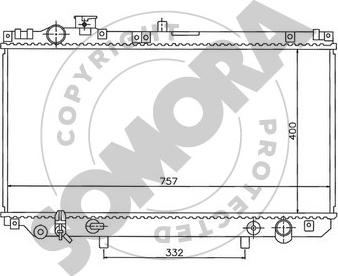 Somora 372140 - Радіатор, охолодження двигуна autocars.com.ua