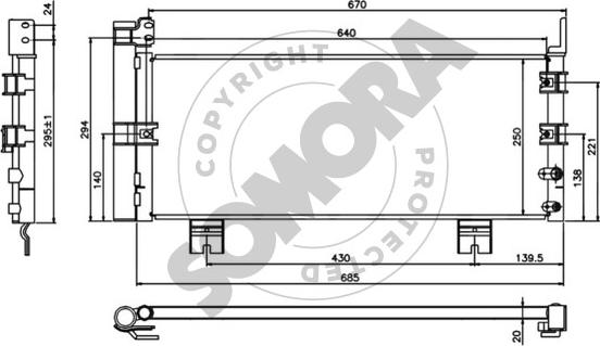 Somora 372260A - Конденсатор, кондиціонер autocars.com.ua