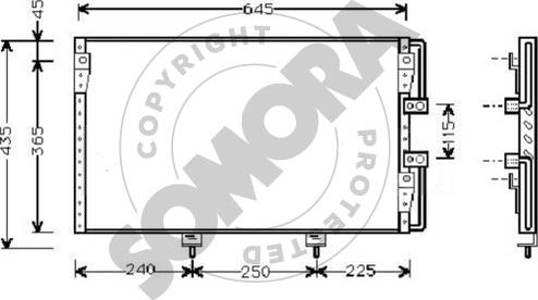 Somora 373160 - Конденсатор, кондиціонер autocars.com.ua