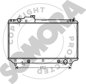 Somora 373240 - Радіатор, охолодження двигуна autocars.com.ua