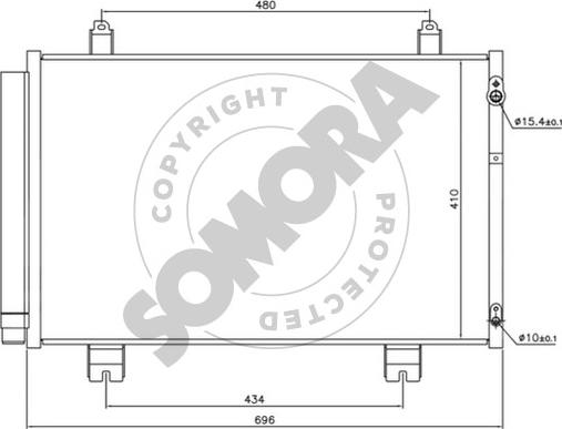 Somora 373360 - Конденсатор, кондиціонер autocars.com.ua