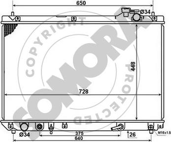 Somora 374040 - Радіатор, охолодження двигуна autocars.com.ua