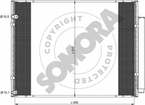 Somora 374160A - Конденсатор, кондиціонер autocars.com.ua
