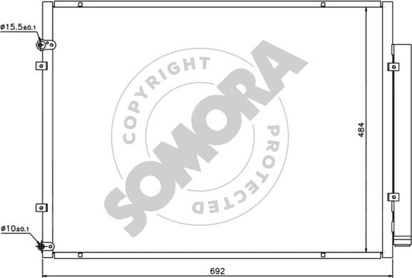 Somora 374160B - Конденсатор, кондиціонер autocars.com.ua