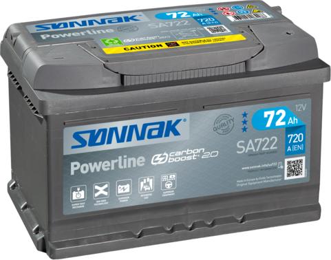Sonnak SA722 - Стартерна акумуляторна батарея, АКБ autocars.com.ua