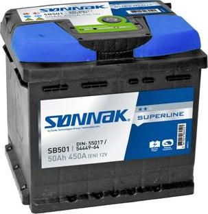 Sonnak SB501 - Стартерная аккумуляторная батарея, АКБ autodnr.net