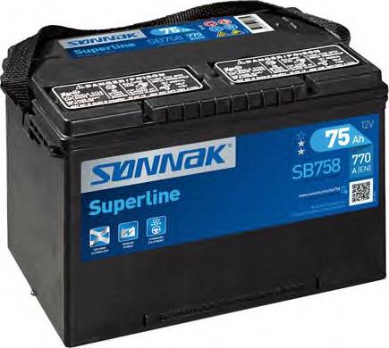 Sonnak SB758 - Стартерна акумуляторна батарея, АКБ autocars.com.ua