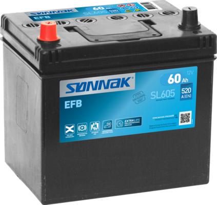 Sonnak SL605 - Стартерна акумуляторна батарея, АКБ autocars.com.ua