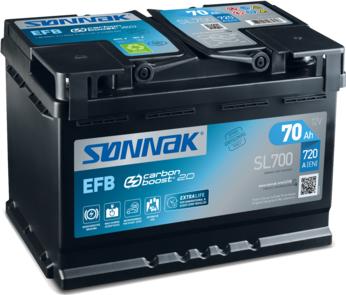 Sonnak SL700 - Стартерна акумуляторна батарея, АКБ autocars.com.ua