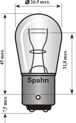 Spahn Glühlampen 4015 - Лампа розжарювання, ліхтар покажчика повороту autocars.com.ua