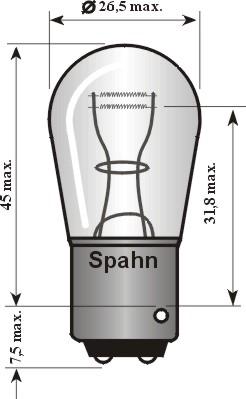 Spahn Glühlampen 2015 - Лампа розжарювання, ліхтар сигналу гальма / задній габаритний autocars.com.ua