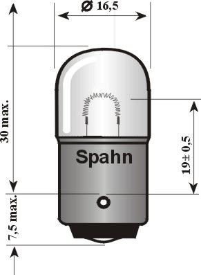 Spahn Glühlampen BL2525 - Лампа розжарювання, ліхтар покажчика повороту autocars.com.ua