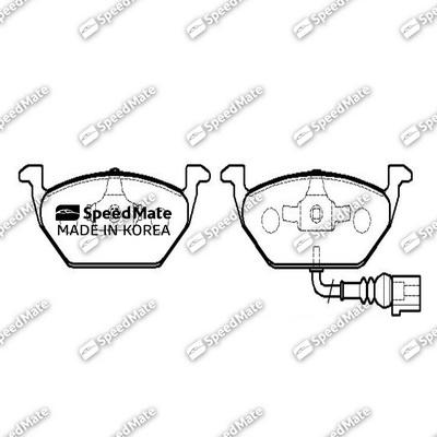 SpeedMate SM-BPE125 - Гальмівні колодки, дискові гальма autocars.com.ua