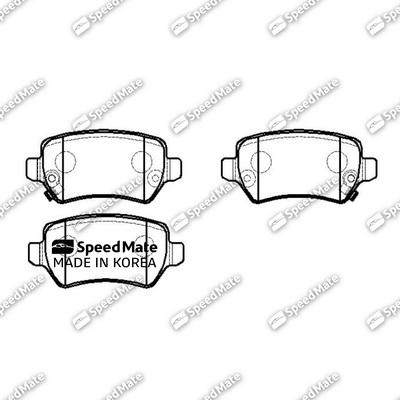 SpeedMate SM-BPE155 - Гальмівні колодки, дискові гальма autocars.com.ua
