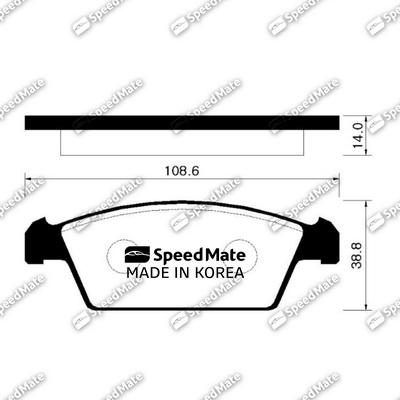 SpeedMate SM-BPG001 - Тормозные колодки, дисковые, комплект avtokuzovplus.com.ua