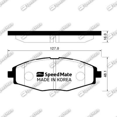 SpeedMate SM-BPG008 - Тормозные колодки, дисковые, комплект autodnr.net