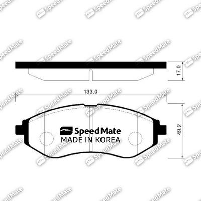 SpeedMate SM-BPG013 - Тормозные колодки, дисковые, комплект autodnr.net