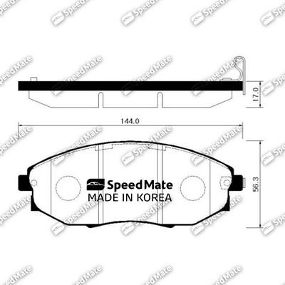 SpeedMate SM-BPG016 - Гальмівні колодки, дискові гальма autocars.com.ua