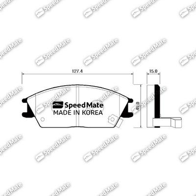 SpeedMate SM-BPH003 - Колодки гальмівні дискові передн. HYUNDAI AVANTE. ACCENT вир-во SPEEDMATE. Korea autocars.com.ua