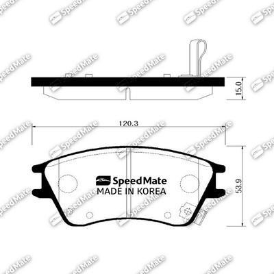 SpeedMate SM-BPH023 - Гальмівні колодки, дискові гальма autocars.com.ua