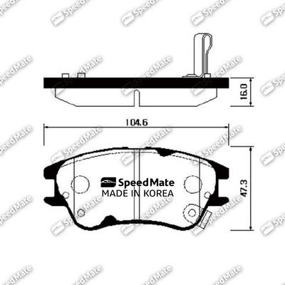 SpeedMate SM-BPH024 - Тормозные колодки, дисковые, комплект avtokuzovplus.com.ua