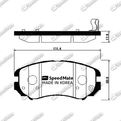 SpeedMate SM-BPH026 - Гальмівні колодки, дискові гальма autocars.com.ua