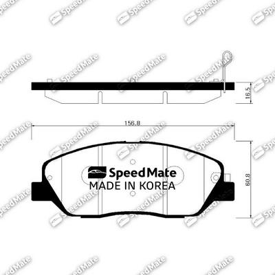 SpeedMate SM-BPH029 - Гальмівні колодки, дискові гальма autocars.com.ua