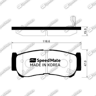 SpeedMate SM-BPH031 - Гальмівні колодки, дискові гальма autocars.com.ua